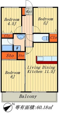 イースト船橋の物件間取画像